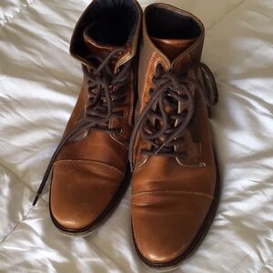 Aldo men’s leather boots size 11 brown lace up